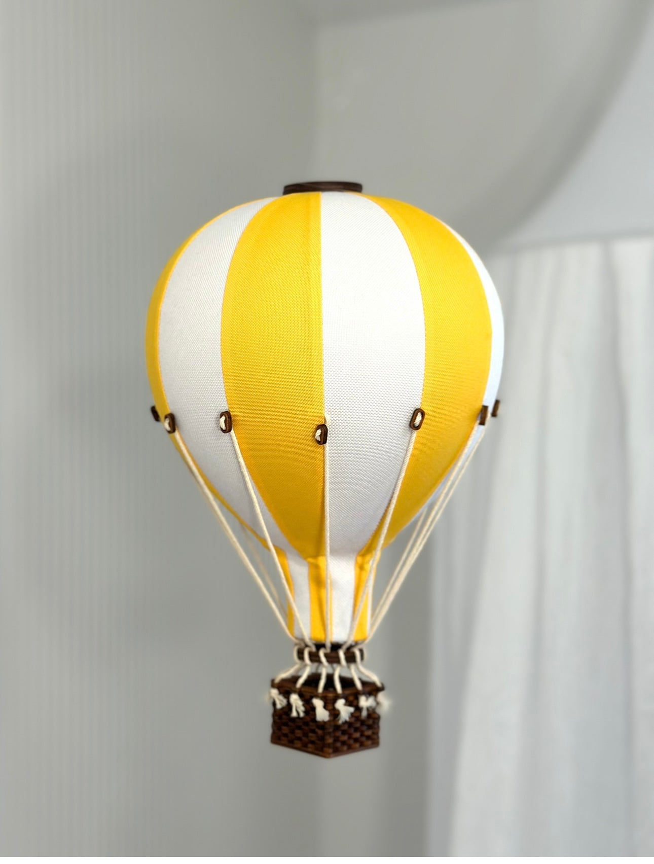 Hot Air Balloon Decorations for Baby Shower, Birthday, Gender Reveal & Baby Nursery Decor | Yellow